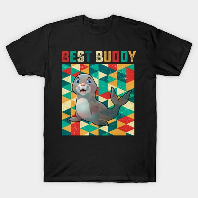 Best Buddy Seal T-Shirt by danieldamssm